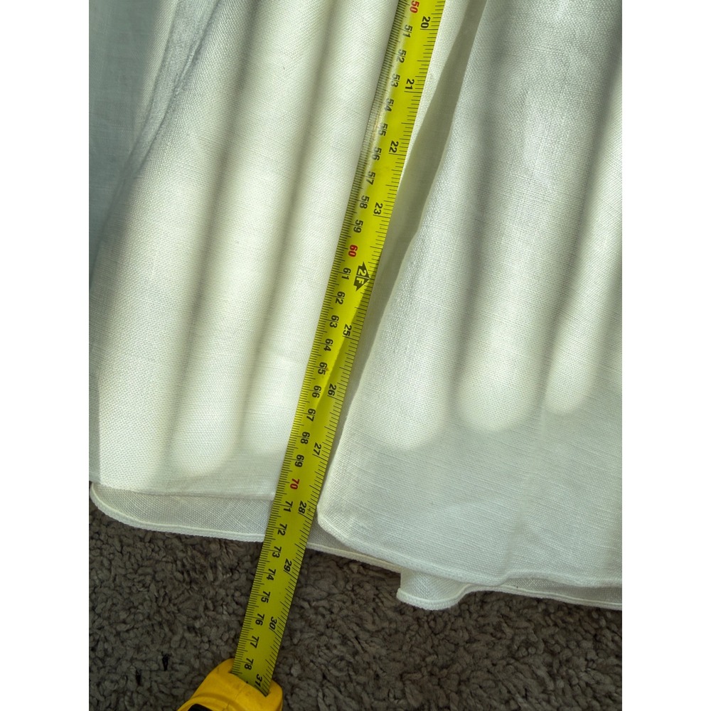 Ralph Lauren Purple Label Spring Runway White Linen Belted Midi Skirt Size 4 NEW - Picture 9 of 9